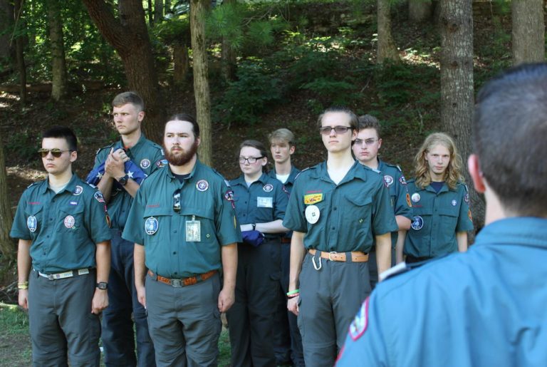 staff standing at attention